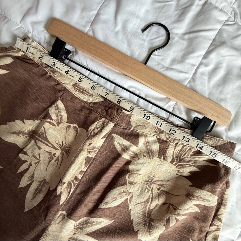 Vintage Sag Harbor 100% Silk Tropical Floral Pants - Size 16 - Picture 5 of 9